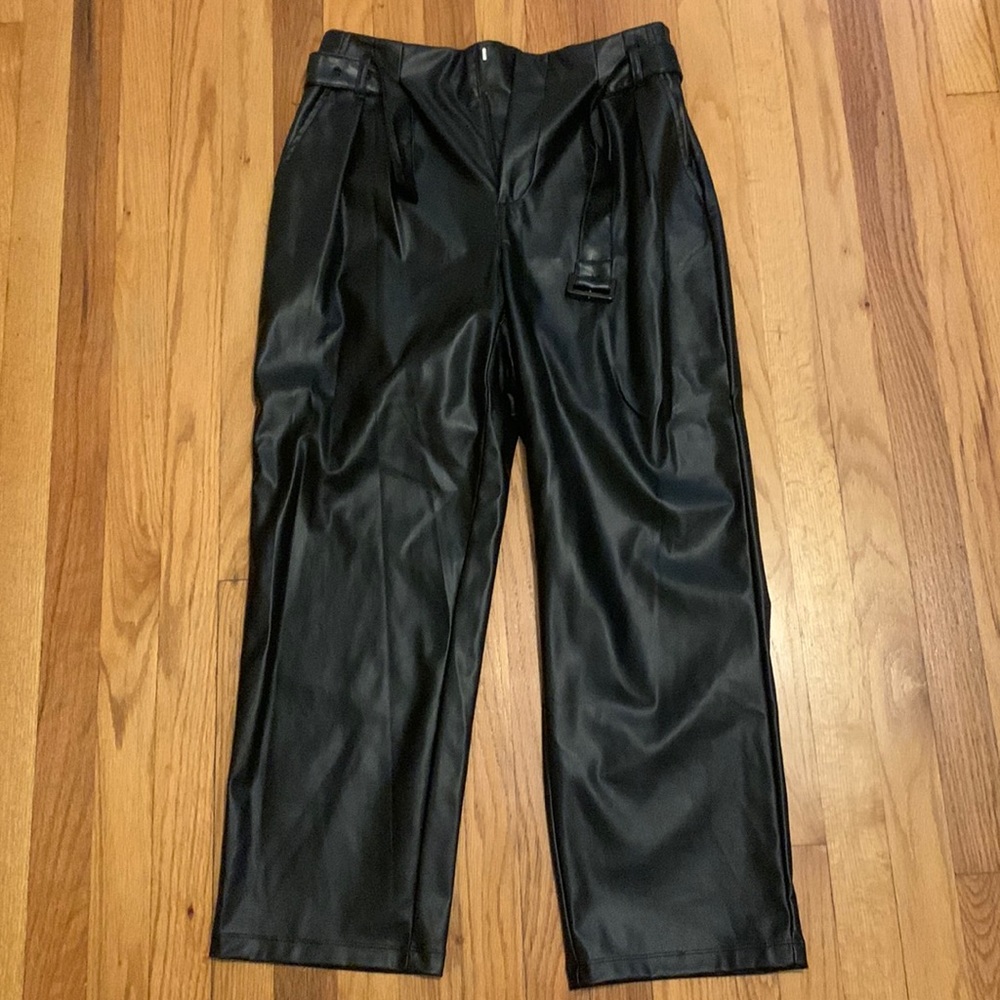 Who What Wear Black Faux Leather Pants